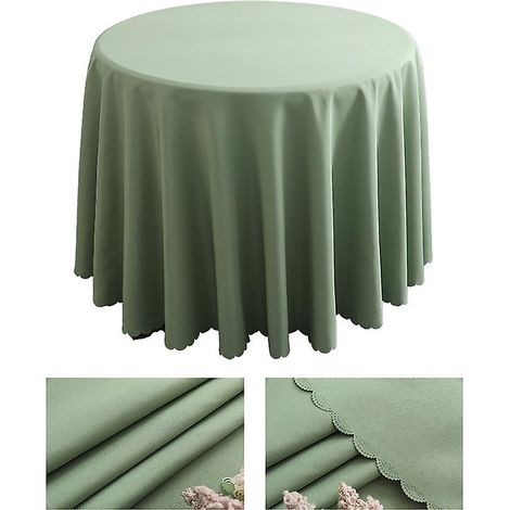 Nappe vert gazon, lavable, en polyester JO3, idéale pour mariage, fête ou anniversaire (1/4)