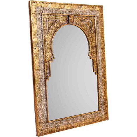 Espejo de metal dorado 70x5x100
