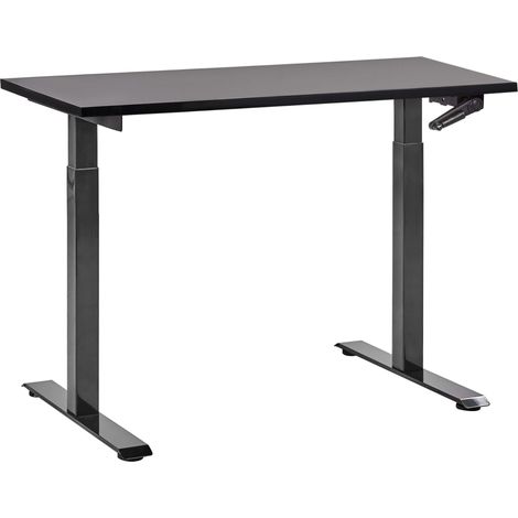Scrivania regolabile manualmente nero 120 x 72 cm DESTINES