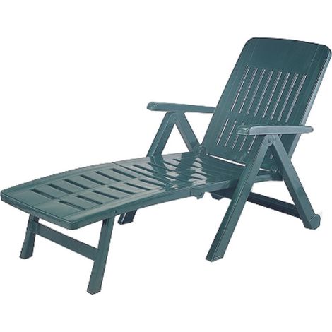 LETTINO DA GIARDINO SMERALDO VERDE cm.72x189x96h. peso kg.10,6
