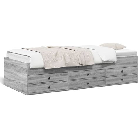 Maison Exclusive - Tagesbett mit Schubladen ohne Matratze Grau So