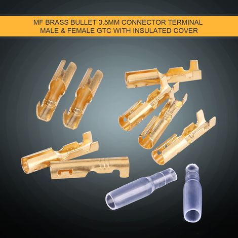 Lot de 40 connecteurs mâles et femelles en laiton MF 3,5 mm Bullet GTC avec capuchons isolants (1/5)