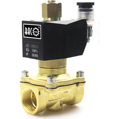 DC 12V 3/4" Laiton électrique électrovanne Normalement Ouvert pour Air Eau Huile (1/3)