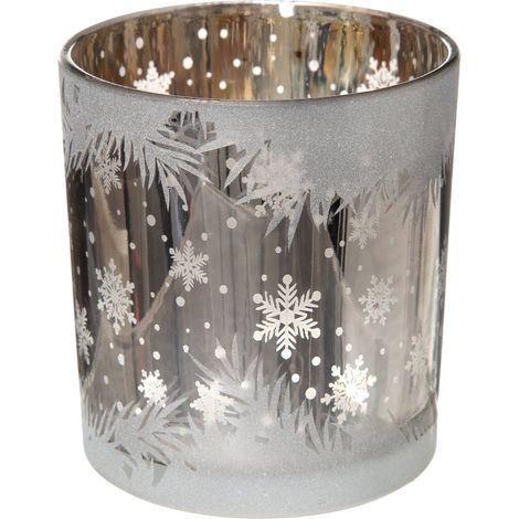 Teelichtglaszylinder 2 Gedruckt T 7 cm - Atmosphera créateur d'intérieur