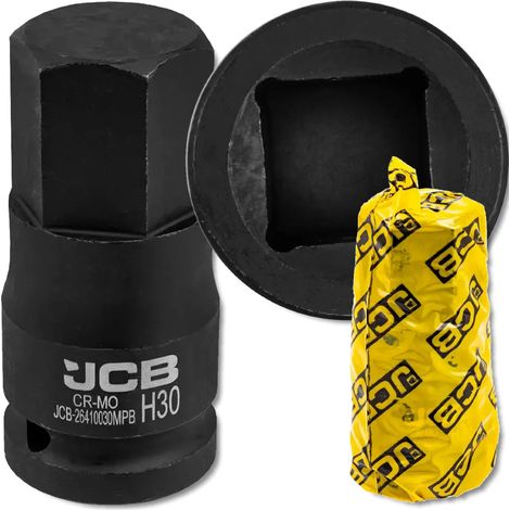 JCB Impact Bit Steckschlüssel 3/4" 30mm 6-kant Cr-Mo Steckschlüssel