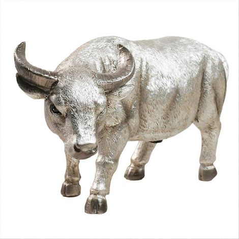 Statuette de vache, tirelire taureau, pièce de collection, tirelire en argent (1/5)