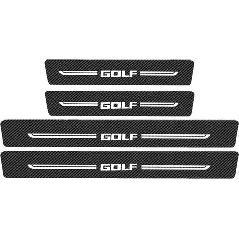 (4 pièces pour GOLF) Autocollants de seuil de porte avant et arrière pour voiture,emblème et logo GOLF,protection de seuil de porte,accessoires (1/3)