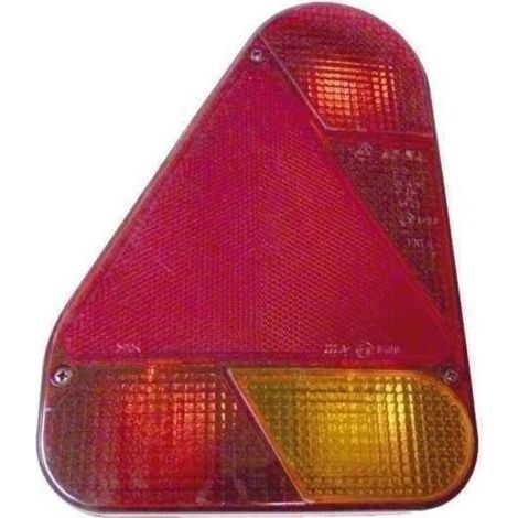 Feu multifonctionnel pour remorque gauche 5 fonctions – Clignotant, Stop, Antibrouillard, Triangle réfléchissant – Installation rapide –
