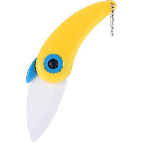 Mini couteau de cuisine pliant en céramique pour fruits et légumes (rouge) (1/5)