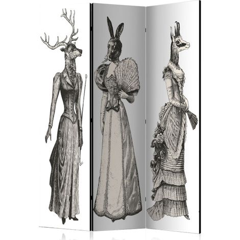 Paravent 3 Volets "Chic Zoo" 135x172cm (1/2)