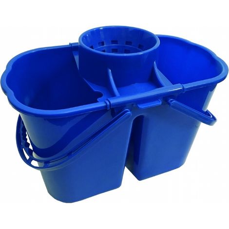 Seau 12L Double Compartiment+Essoreur Bleu - Guialto