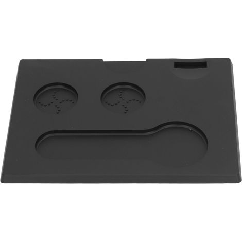 Tapis de tasseur à café antidérapant et épais de qualité alimentaire, pour table, coin de table ou salon de thé, noir (1/5)