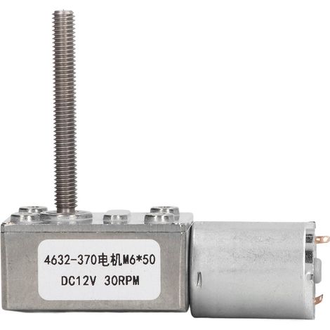 Moteur à engrenages CC 30 tr/min Capacité de verrouillage automatique Grande adaptation Moteur à engrenages DC12 V M6 x 50 mm (1/5)