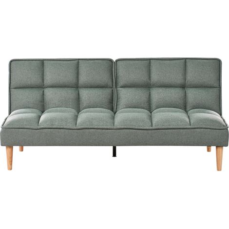 Sofá cama moderno tela fácil de limpiar sin reposabrazos clic clac verde claro Siljan (1/5)