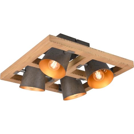 Plafonnier 4xe14 max 25w nickel antique 39 x 198 cm - trio - bell (1/5)