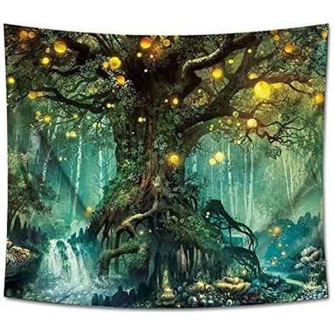Européen Floral 3D Tenture murale Tapisserie Creative Forêt Réaliste 3D Tapisserie Home Decor Arbre Imprimer Wall Art Tapisserie (1/5)