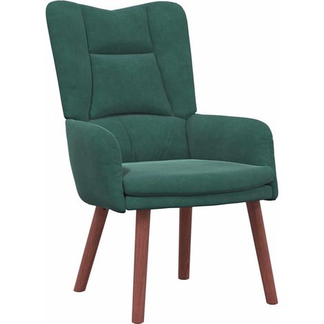 Fauteuil de Salon，Chaise，Fauteuil relaxant Vert foncé 63 x 67 x 94 cm Velours CFW988572 (1/5)