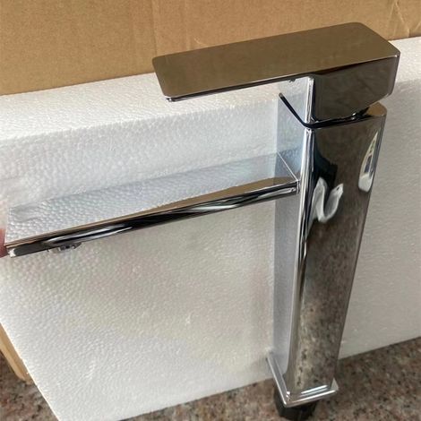 Black 304 Stainless Steel Hot and Cold Water Basin Faucet for Home Bathroom Vanity/Reverse Basin - High-Quality Electroplated 304 Stainless Steel