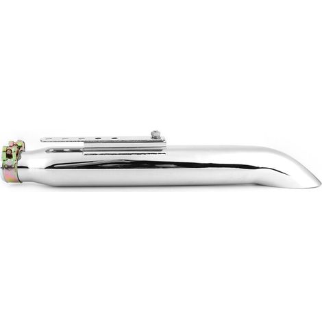 Jeffergarden Pot d’échappement moto universel rétro avec réducteur 35/39/43mm – Silencieux chromé pour customisation – Amélioration design et performance (1/5)