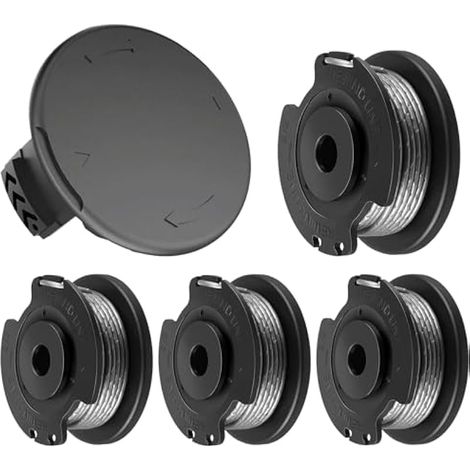 Lot de 4 bobines de fil de débroussailleuse avec capuchon de bobine compatible avec Bosch Art 23 SL Art 26 SL, EasyGrassCut 18, 23, 26, 18-230, 18-260 F016800569 (1/3)