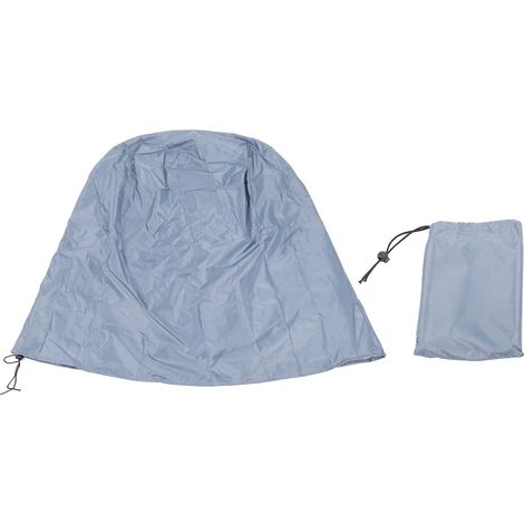 Funda para fuente fabricada en tejido Oxford 420D, resistente al agua, al polvo y a los rayos UV, con cordón ajustable. Protección invernal para fuentes de jardín, color gris. (1/5)