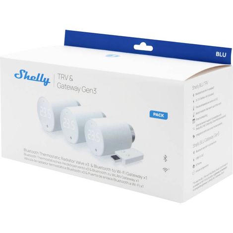 Shelly Shelly BLU TRV tête thermostatique blanche connectée