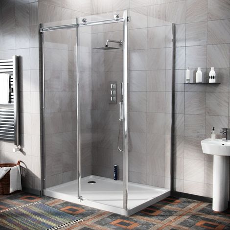 Hardwick 1200 x 800mm Frameless Sliding Shower Door Enclosure (1/5)