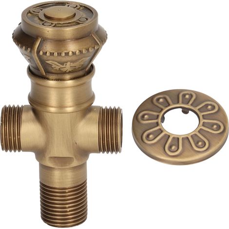 Robinet d'arrêt d'eau à angle droit de style européen antique pour cuisine et salle de bain. Idéal pour la cuisine et la salle de bain.
