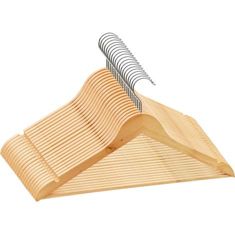 Cintres antidérapants 20 pcs Bois dur (1/5)