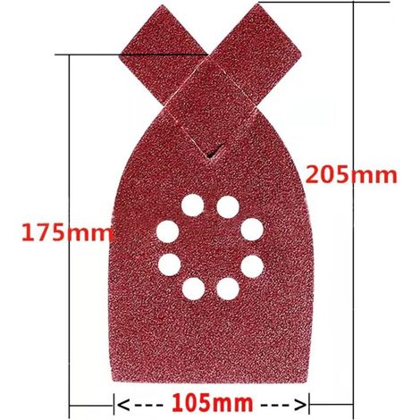 Confezione da 50 fogli di carta vetrata per levigatrici a mouse Black & Decker KA220G KA230, grana 40, 60, 80, 100, 120 (1/4)