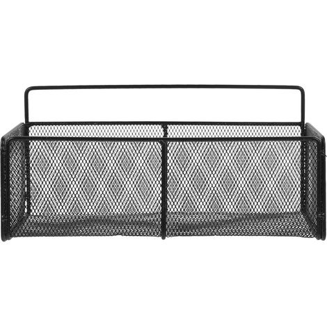Étagère murale de salle bain Healeved en fer noir , résistante à l'usure et facile retirer , pratiqu (1/5)