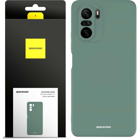 Funda de silicona Spacecase para Poco F3 / Mi 11i, color verde oscuro. (1/5)