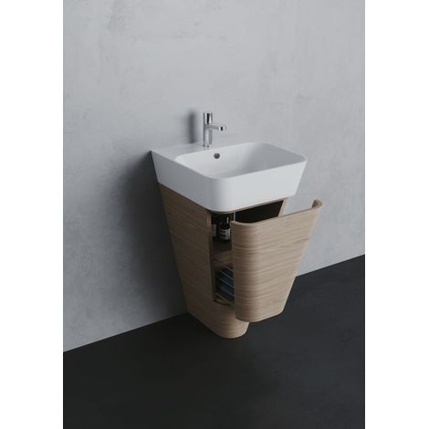 Mobile a terra con lavabo Build cm. 44x47 cemento di Ceramica (1/2)