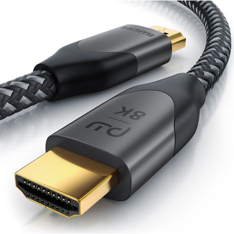 Primewire 8k HDMI Kabel 2.1 - 8K @ 120Hz 4K @ 240Hz mit DSC, HDMI 2.0a 2.0b, 3D, Highspeed Ethernet, HDTV UHD II, HDR-10+ - eARC, VRR, Dolby Vision - 0,5m (1/5)