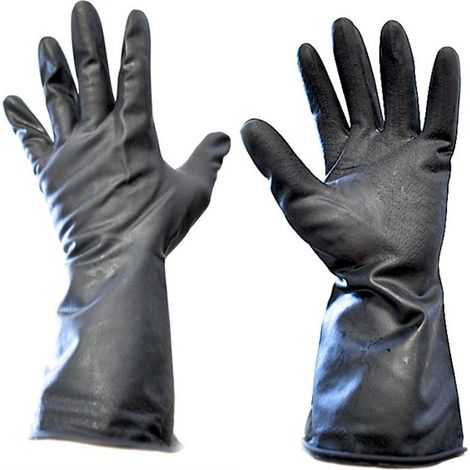 Guantes de goma negros 10 Protexio 08113