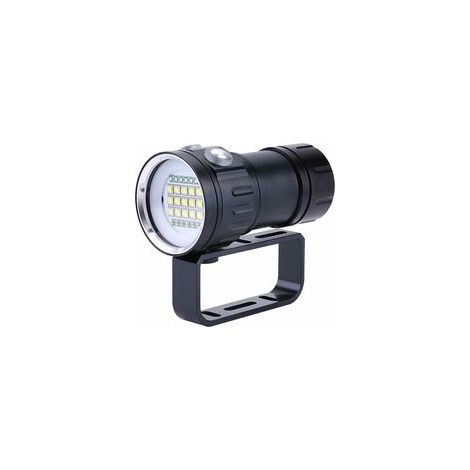 IPX8 wasserdichte Tauchlampe, 18.000 lm, Reichweite bis zu 80 Meter, helle LEDs, Unterwasser-Taschenlampe, Beleuchtung für Videoaufnahmen. – Crezuo