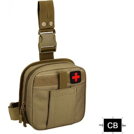 Sac de jambe outdoor West, système tactique MOLLE étanche, kit de premiers secours, sac médical, pour la chasse, la randonnée pédestre et le trekking (1/5)