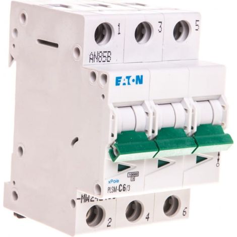 Disjoncteur 3P C 6A 10kA AC PLSM-C6/3-MW 242468
