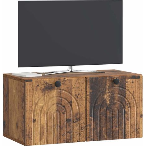 Maison Exclusive - Mobile Porta TV da Muro Legno antico 59,5 x 31 x 30 cm (1/5)