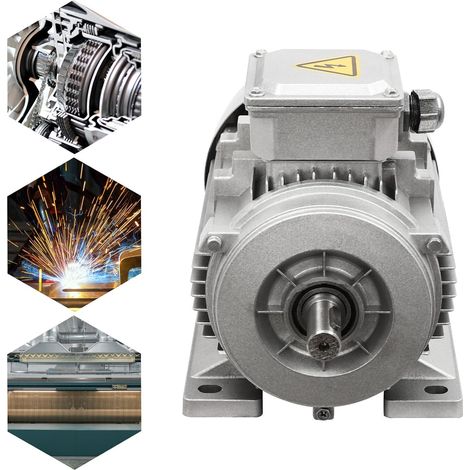 Dreiphasenmotor mit reiner Kupferspule, 19 mm professioneller Stromwandler, 380 V 50 Hz, 1,5 KW, 1405r/min (1/5)