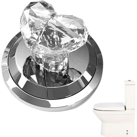 Bouton-poussoir de chasse d'eau générique  Bouton-poussoir en forme de cœur pour réservoir de toilettes, bouton-poussoir de