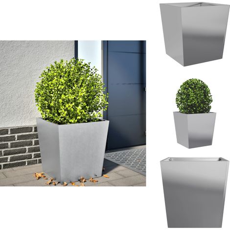 Jardinière 50x50x50 cm acier galvanisé - Jardinière - Jardinières - Jardinière D'extérieur - Jardinière De Patio (1/5)