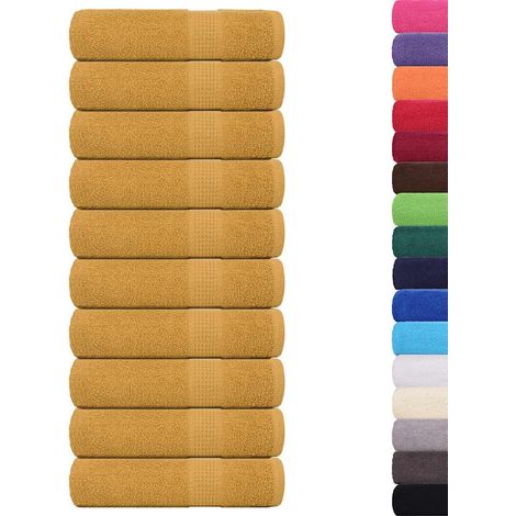 Serviettes de bain FROGN 10 pcs doré 100x150 cm 360 g/m² (1/5)