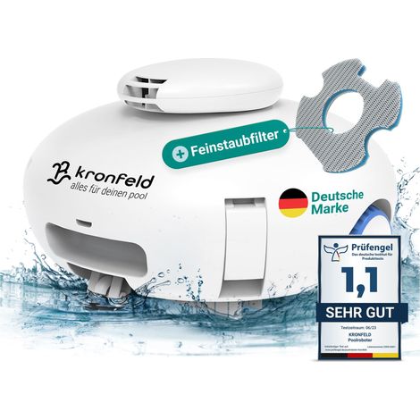 Robot de piscine avec filtre à poussière fine unique - 120 minutes - Nettoyage puissant - Aspirateur de piscine pour chaque piscine - Robot de piscine avec batterie (1/5)
