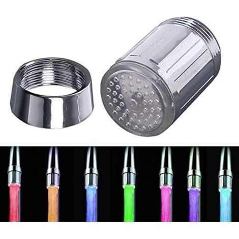 Durchflussbegrenzer und Strahlregler für Wasserhähne, farbiger LED-Wasserhahn, farbwechselnder Wasserhahn, Duschkopf, Wasserhahnfilter, batterielos (7 Farben) – RW Durchflussbegrenzer und Strahlregler (1/4)