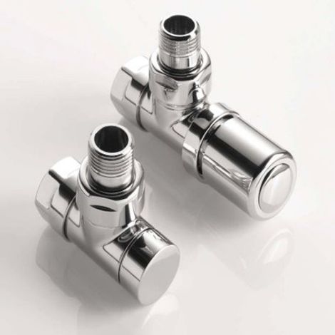 Acova – Robinetterie thermostatisable équerre chromé 1/2'' – Cuivre multicouche – Tête manuelle démontable – 991368