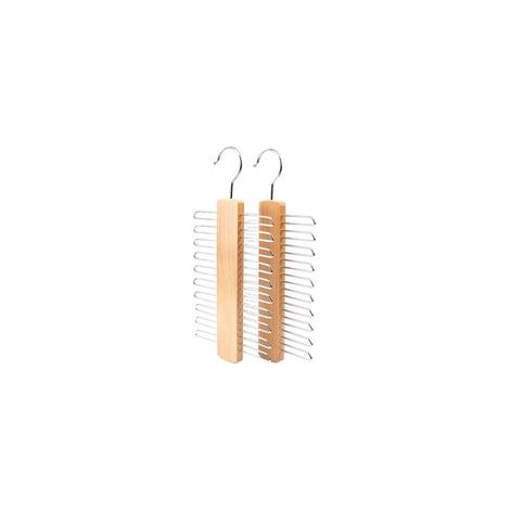 Cravates Bois Cintre,2 pièces Cintres Porte-Cravates Porte Cravates Porte avec 20 étagères pour Ceinture,écharpe,Rangement de Cravates Krawattenhalter (1/5)