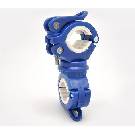 EASYCOMFORT Lot de 2 lampes de poche pour vélo, support de lampe de poche pour vélo, support de lampe de poche pour vélo, bleu (1/5)