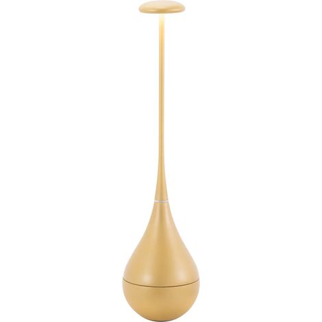Zafferano Dondolina - Lampada da Tavolo Led Ricaricabile IP65, Senza Fili, Dimmer Touch - Design Italiano Colore Oro (1/4)