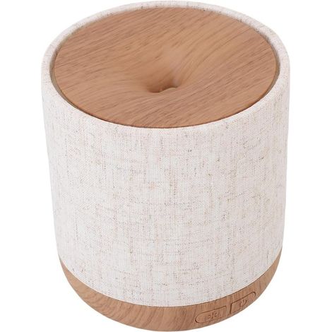 Umidificatore d'aria - con rivestimento in tessuto e luce notturna - Diffusore di aromi a ultrasuoni - Umidificatore con luce - Decorazione per camera da letto - Umidificatore piccolo - 200 ml (1/5)